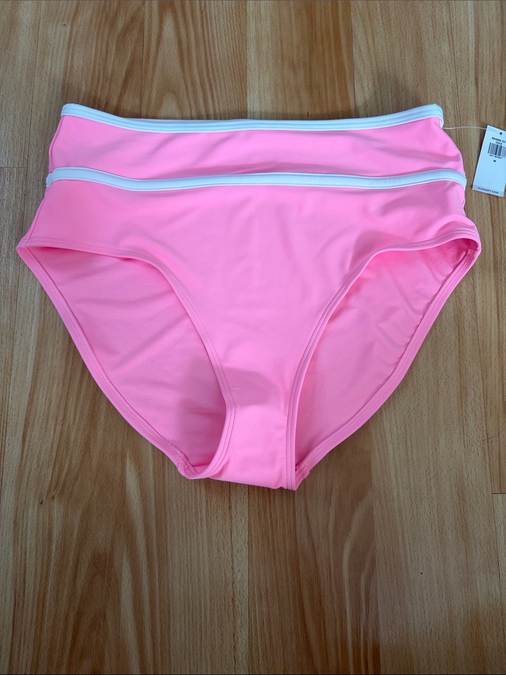 Women’s High-Waist Bikini Bottoms in Pink